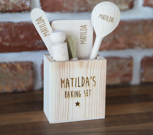
                  
                    Personalised Children's Baking Set - Wooden
                  
                