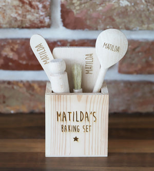 
                  
                    Personalised Children's Baking Set - Wooden
                  
                