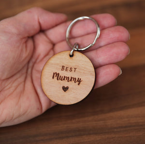 
                  
                    Personalised "Best Mummy" Keyring - Wooden
                  
                