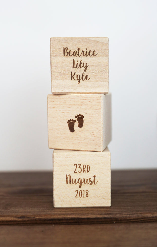 
                  
                    Personalised Wooden Baby Blocks
                  
                
