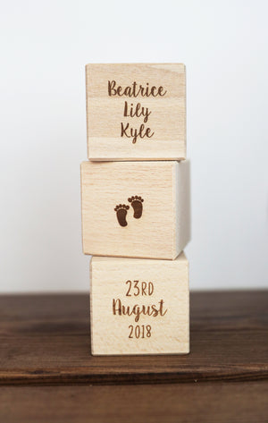 
                  
                    Personalised Wooden Baby Blocks
                  
                