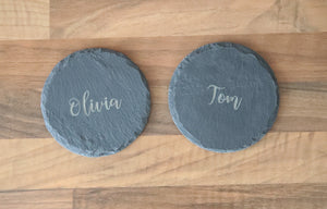 
                  
                    Personalised Pair of Coasters - Slate
                  
                
