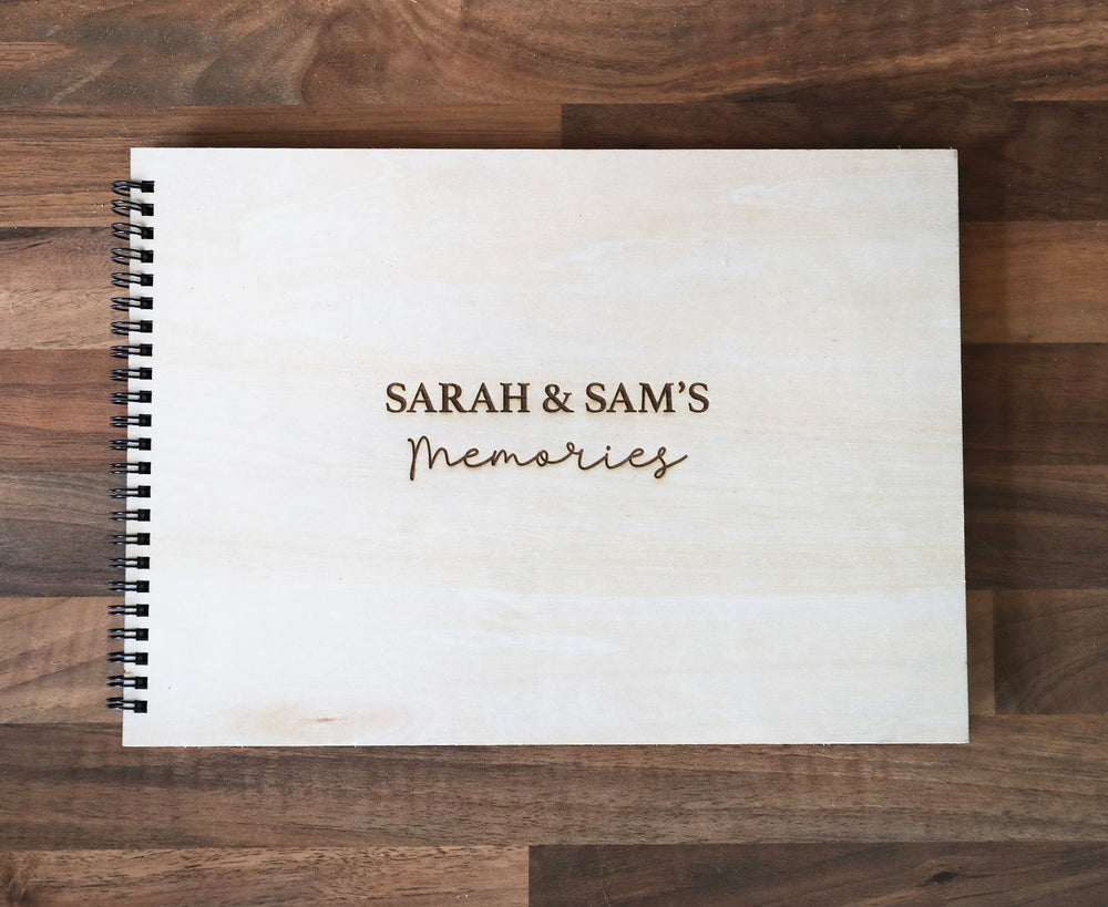 Personalised Anniversary Scrapbook - Wooden