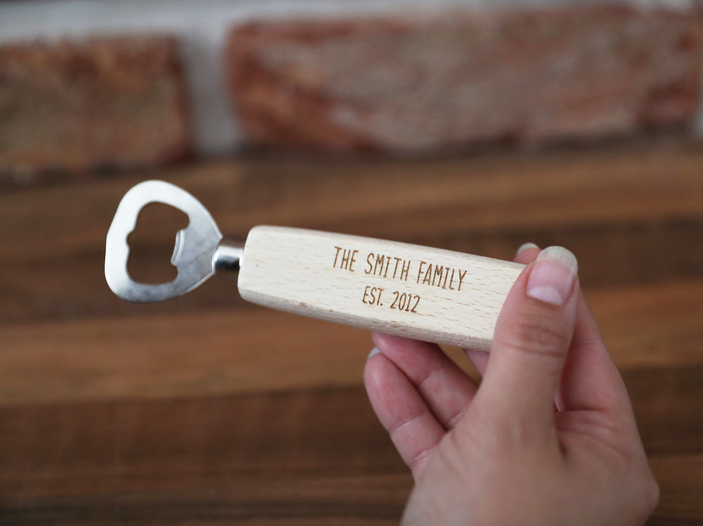 
                  
                    Personalised Family Bottle Opener - Wooden
                  
                