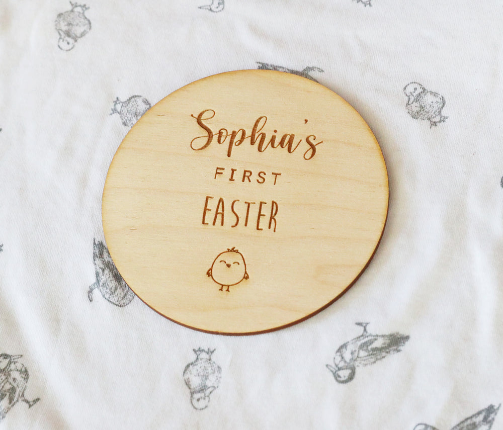 
                  
                    Personalised First Easter Wooden Disc
                  
                