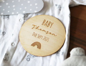 
                  
                    Personalised Rainbow Pregnancy Announcement
                  
                