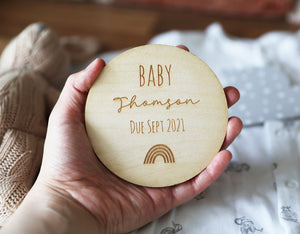 
                  
                    Personalised Rainbow Pregnancy Announcement
                  
                